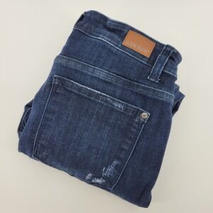 Judy Blue Size 7/28 Skinny Fit Dark Wash Distressed Jeans JB82340DK